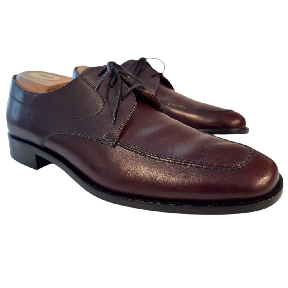 Brooks Brothers Dress Shoes Men's Size 10 Red Brown Apron Toe Oxford Derby Italy